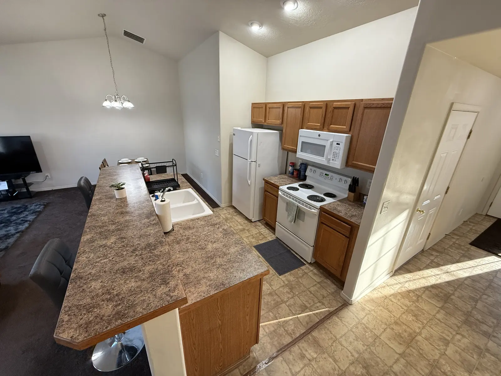 Kitchen at Beta Street Stay
