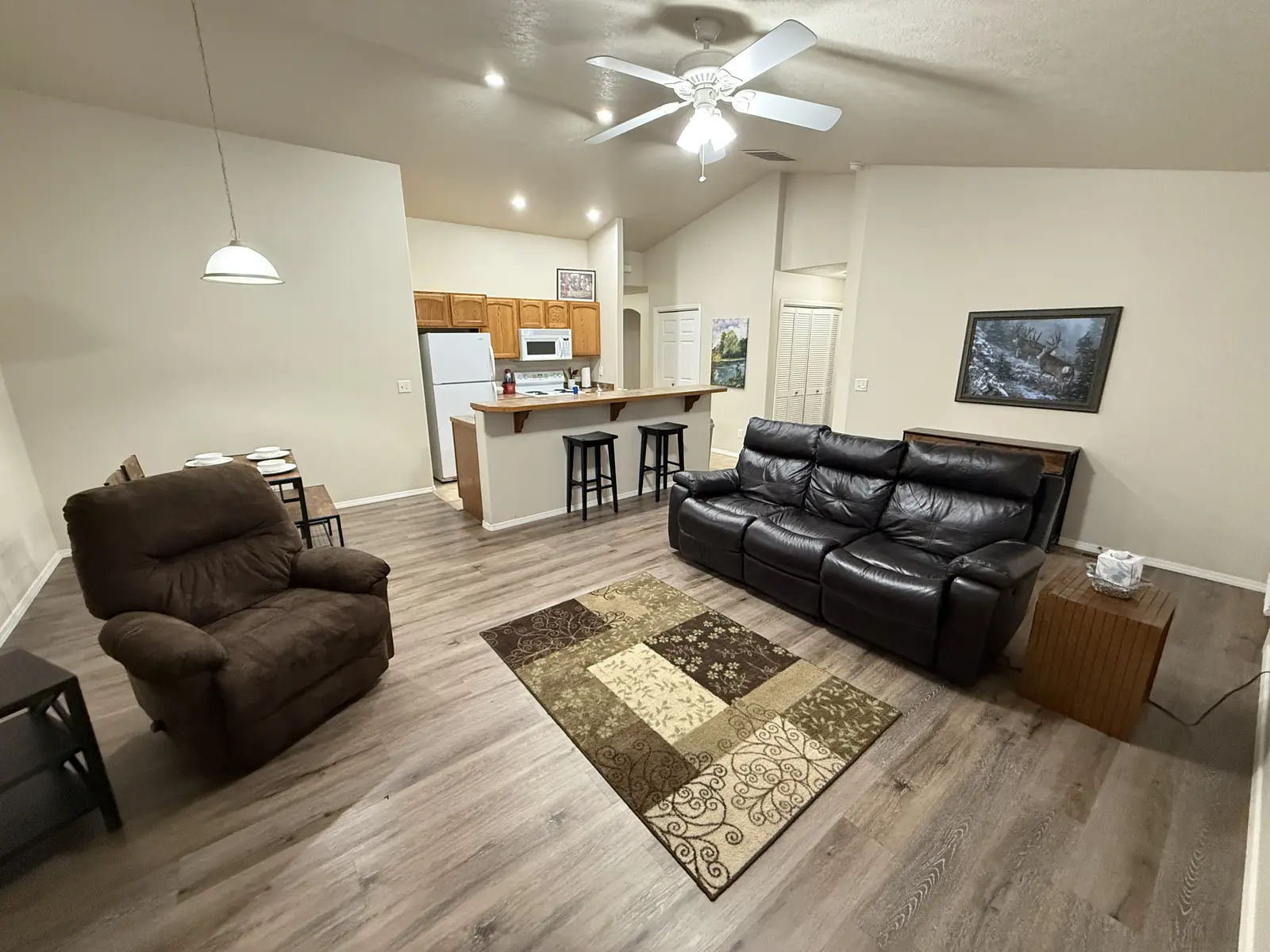 Living room at Dora Drive Cozy Stay